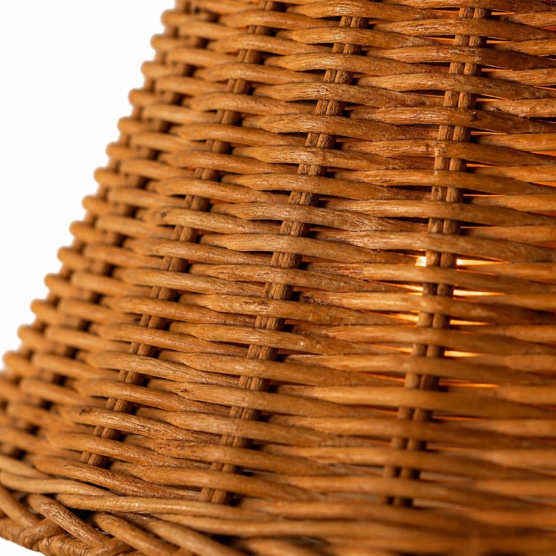 Betty Natural Rattan Cone Brass Wall Sconce
