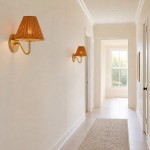 Betty Natural Rattan Cone Brass Wall Sconce