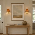 Betty Natural Rattan Cone Brass Wall Sconce