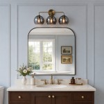 Konig Minimalist 3-Light Round Shade Brass Glass Wall Light