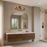 Konig Minimalist 3-Light Round Shade Brass Glass Wall Light