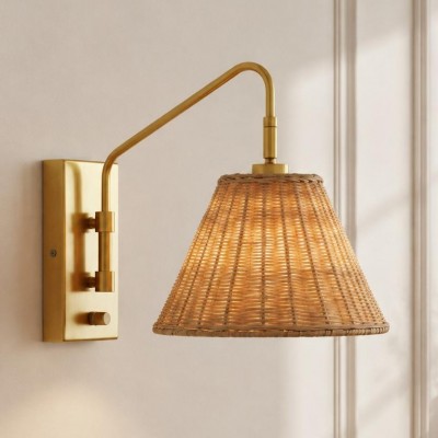 Syloria Modern Adjustable Rattan Wall Light
