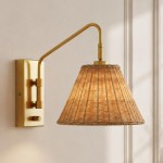 Syloria Modern Adjustable Rattan Wall Light