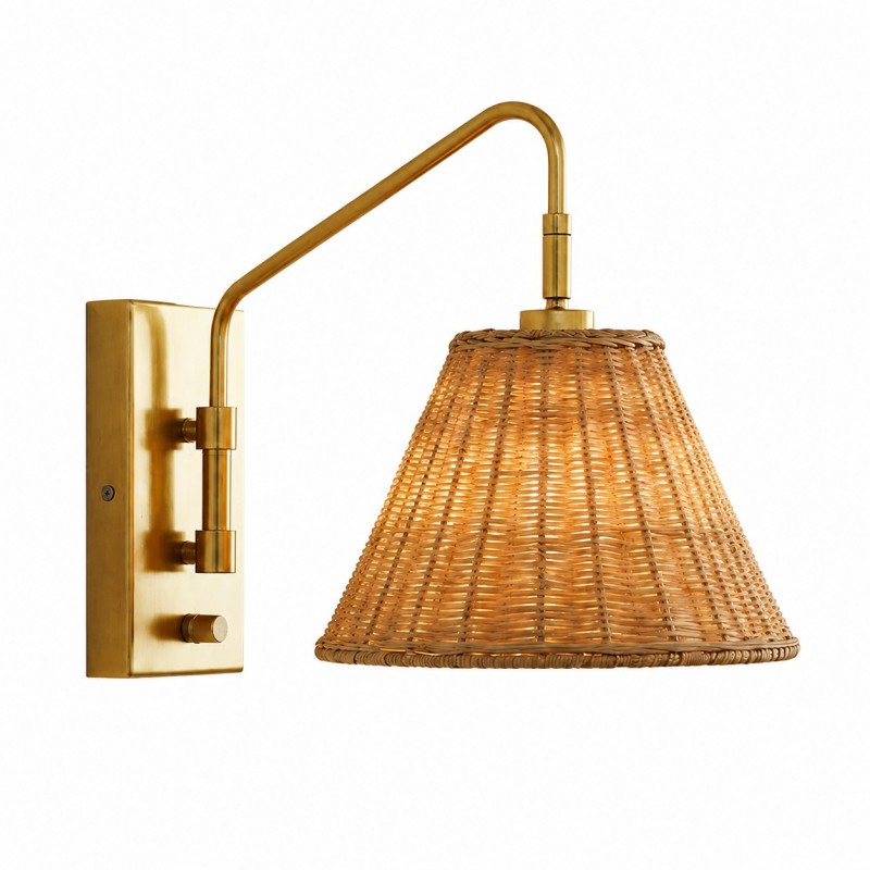 Syloria Modern Adjustable Rattan Wall Light