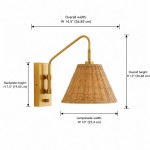 Syloria Modern Adjustable Rattan Wall Light