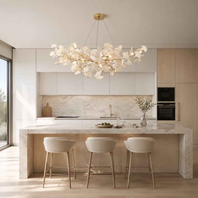 Vesper Luxurious Ginkgo Leaf Chandelier