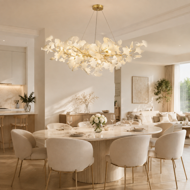 Vesper Luxurious Ginkgo Leaf Chandelier