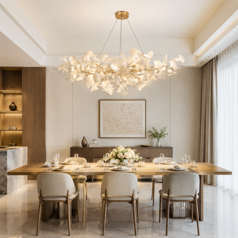 Vesper Luxurious Ginkgo Leaf Chandelier