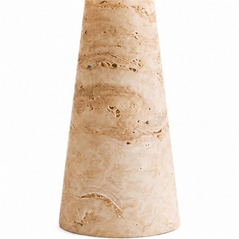 Aelwen Wabi Sabi LED Travertine Mushroom Table Light