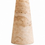 Aelwen Wabi Sabi LED Travertine Disc Table Lamp