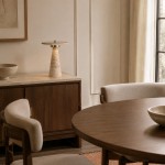 Aelwen Wabi Sabi LED Travertine Disc Table Lamp
