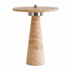 Aelwen Wabi Sabi LED Travertine Mushroom Table Light