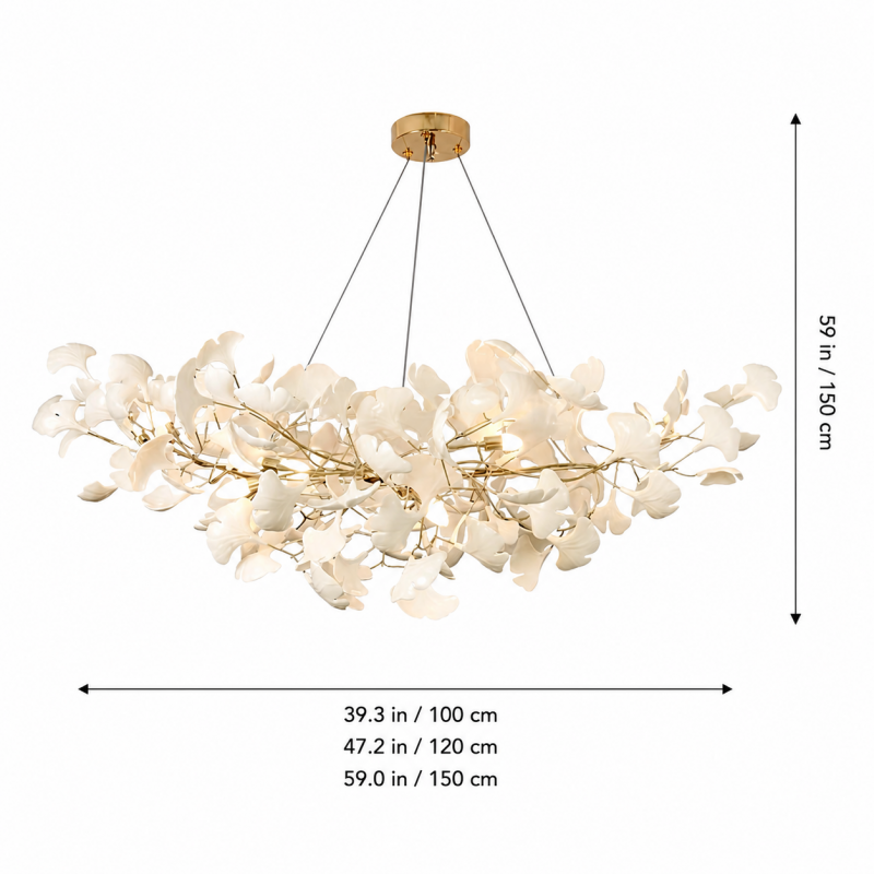 Vesper Luxurious Ginkgo Leaf Chandelier