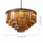 Guinevere Vintage Luxury Tiered Round Crystal Chandelier