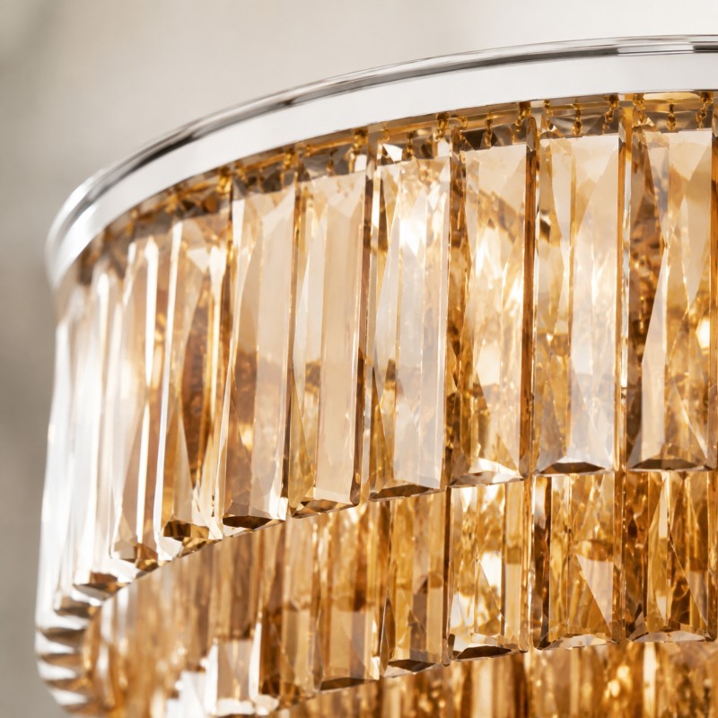 Guinevere Vintage Luxury Tiered Round Crystal Chandelier