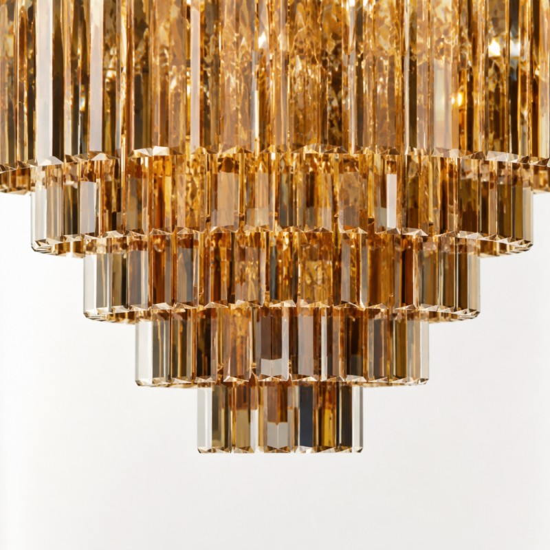 Guinevere Vintage Luxury Tiered Round Crystal Chandelier