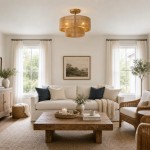 Ivon Handwoven Jute Rope Double Drum Ceiling Light
