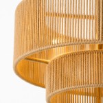 Ivon Handwoven Jute Rope Double Drum Ceiling Light