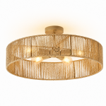 Lioran Rustic Round Rattan Ceiling Light
