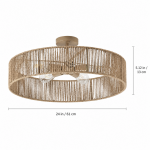 Lioran Rustic Round Rattan Ceiling Light
