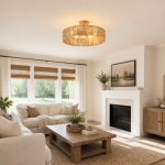 Lioran Rustic Round Rattan Ceiling Light