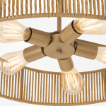 Lioran Rustic Round Rattan Ceiling Light