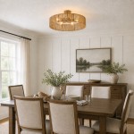 Lioran Rustic Round Rattan Ceiling Light