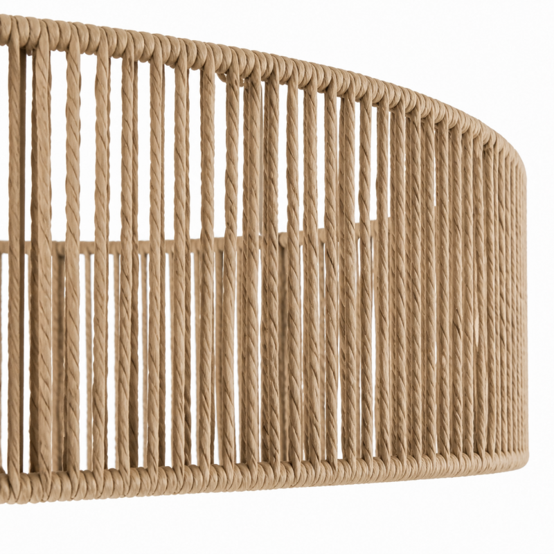 Lioran Rustic Round Rattan Ceiling Light
