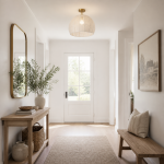 Dronor Ivory Woven Rope Globe Semi Flush Mount Light