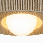 Lavan Rustic Hemp Rope Round Flush Mount Ceiling Light