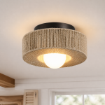 Luke Luxury 4-Light Textured Cast Glass Flush Mount Ceiling Light