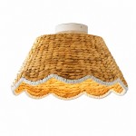 Thaloriel Farmhouse Rattan Flower Ceiling Light