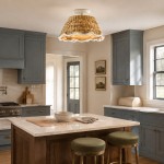 Thaloriel Farmhouse Rattan Flower Ceiling Light