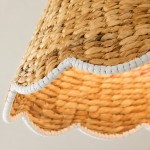 Thaloriel Farmhouse Rattan Flower Ceiling Light