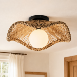 Geryn Brushed Gold Acrylic Flower Led Ceiling Light