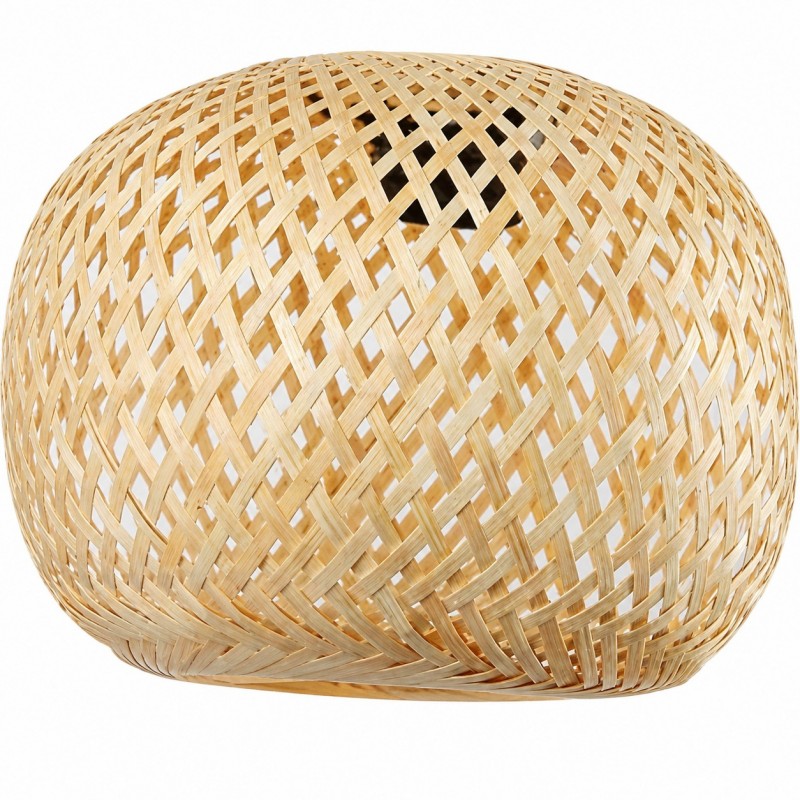 Deyron Rattan Hanging Wood Plug In Wall Mounted Lamp
