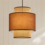 Trisha Rustic Double Cylinder Pendant Light