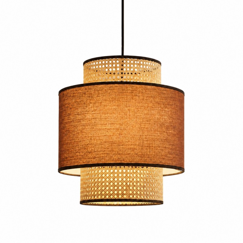 Trisha Rustic Double Cylinder Pendant Light