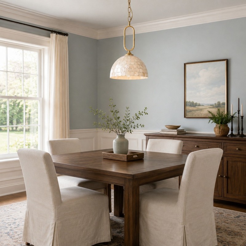 Isaac Retro Shell Dome All-Copper Pendent Light