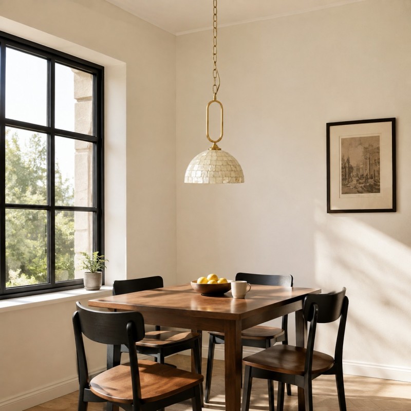Isaac Retro Shell Dome All-Copper Pendent Light
