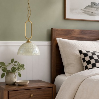 Isaac Retro Shell Dome All-Copper Pendent Light