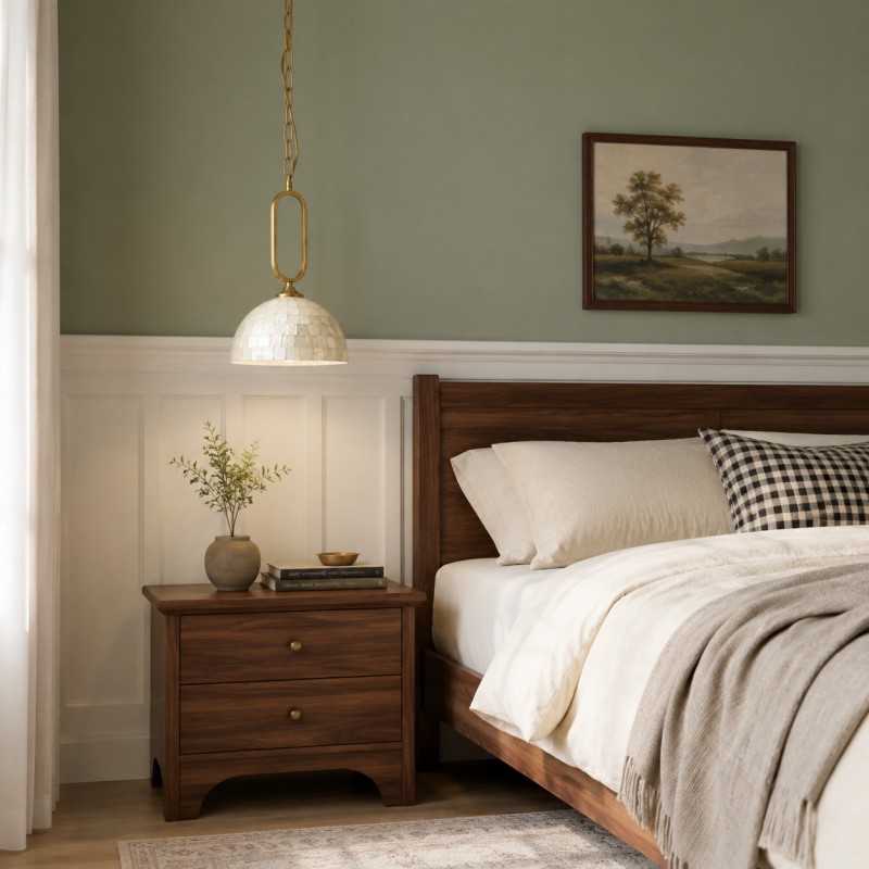 Isaac Retro Shell Dome All-Copper Pendent Light