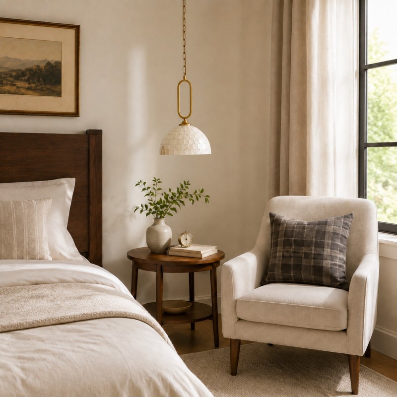 Isaac Retro Shell Dome All-Copper Pendent Light
