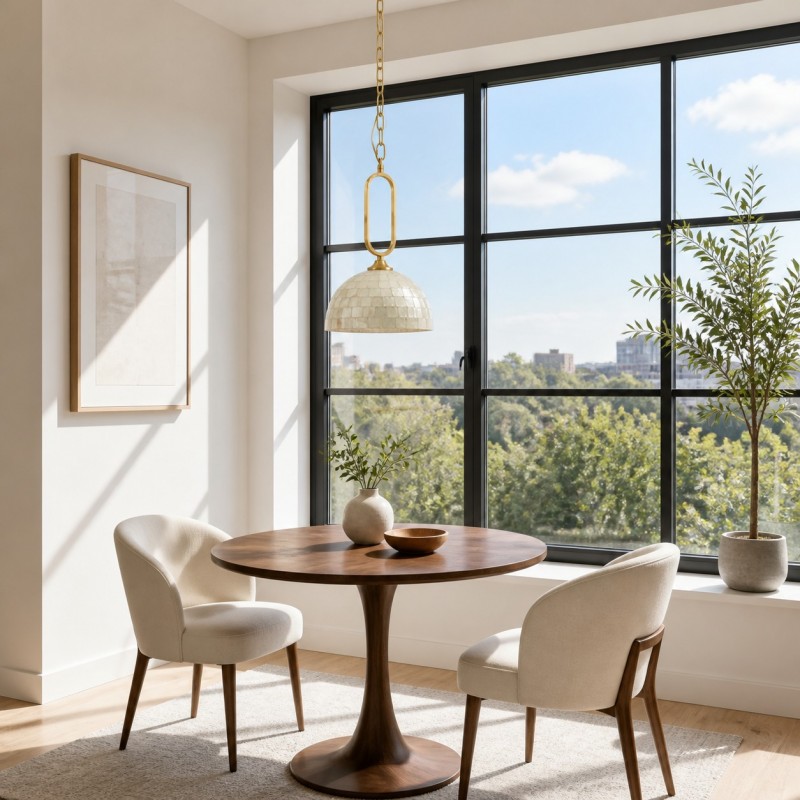Isaac Retro Shell Dome All-Copper Pendent Light