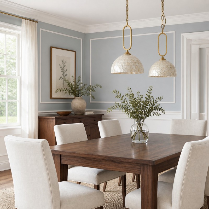 Isaac Retro Shell Dome All-Copper Pendent Light