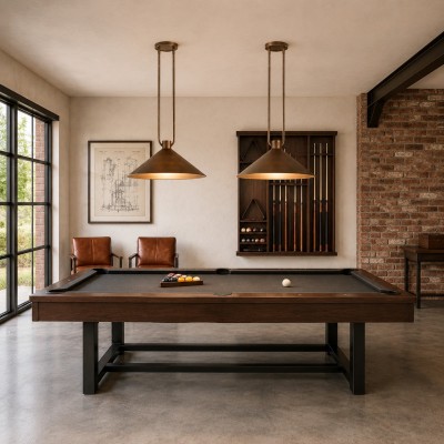 Serenoa Retro Double-Rod Metal Cone Pendant Light