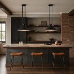 Serenoa Retro Double-Rod Metal Cone Pendant Light
