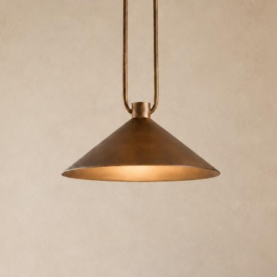 Serenoa Retro Double-Rod Metal Cone Pendant Light