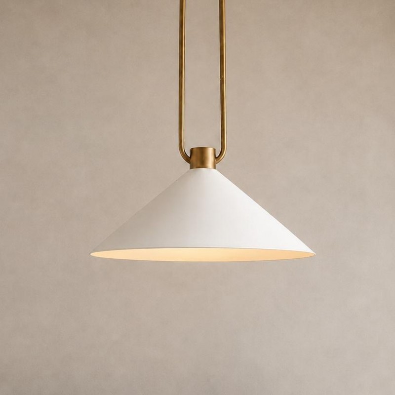 Serenoa Modern Industrial Double-Rod Metal Cone Pendant Light