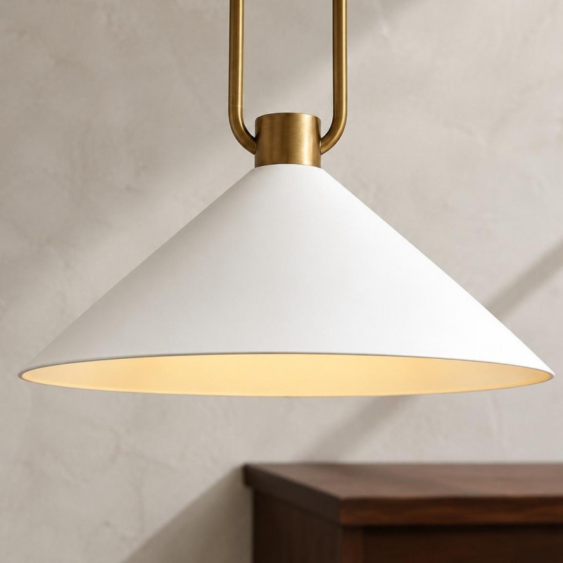 Serenoa Retro Double-Rod Metal Cone Pendant Light